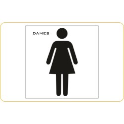 Pictogrambordje Damestoilet