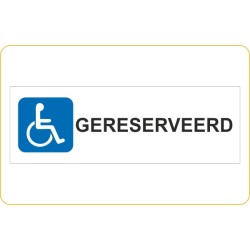 Parkeerbordje Gehandicapten...